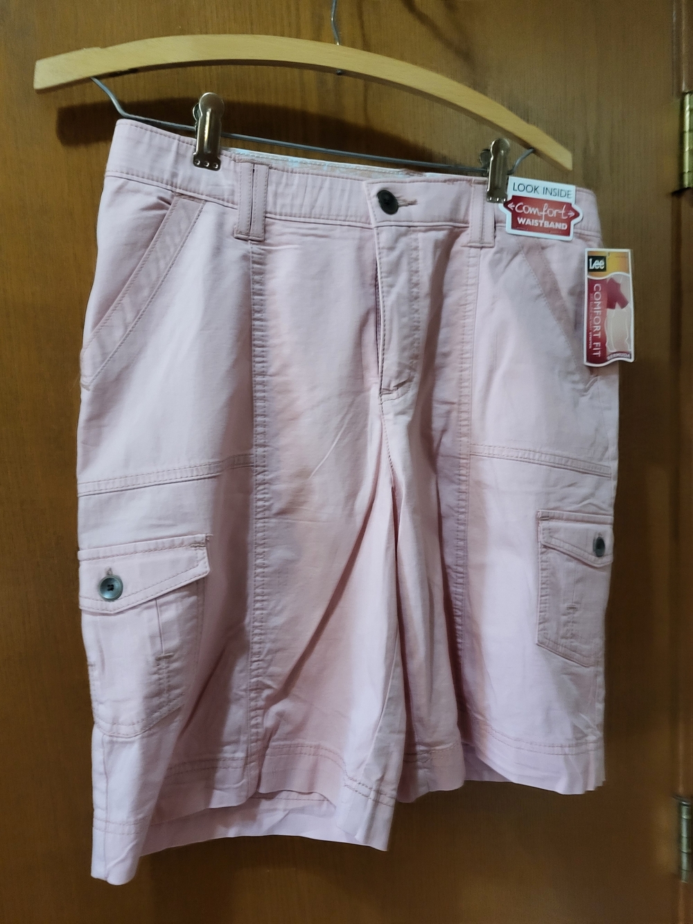 Lee Women's Comfort Waistband Pink Cargo Shorts